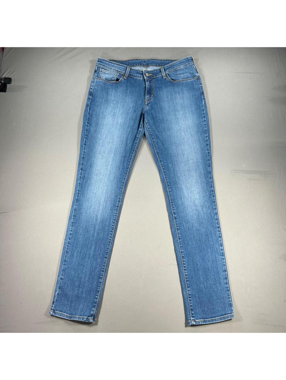 Levi's Demi Curve Skinny Jeans Low Rise Blue Denim Womens 32W x 32L